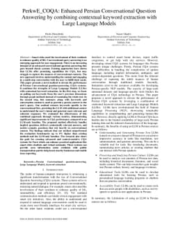 PerkwE_COQA: Enhanced Persian Conversational Question Answering by
  combining contextual keyword extraction with Large Language Models
