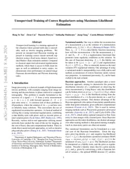 Unsupervised Training of Convex Regularizers using Maximum Likelihood Estimation