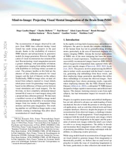 Mind-to-Image: Projecting Visual Mental Imagination of the Brain from
  fMRI