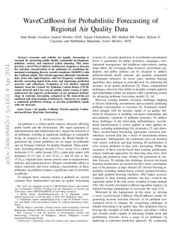 WaveCatBoost for Probabilistic Forecasting of Regional Air Quality Data