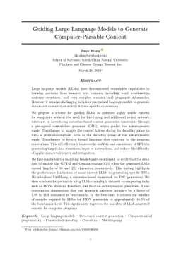 Guiding Large Language Models to Generate Computer-Parsable Content