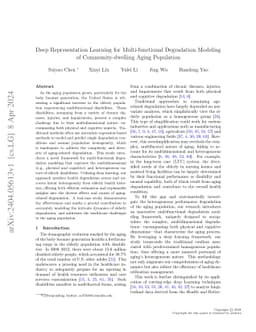 Deep Representation Learning for Multi-functional Degradation Modeling
  of Community-dwelling Aging Population