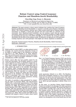 Robust Control using Control Lyapunov Function and Hamilton-Jacobi
  Reachability