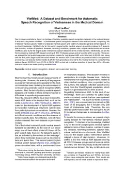 VietMed: A Dataset and Benchmark for Automatic Speech Recognition of Vietnamese in the Medical Domain