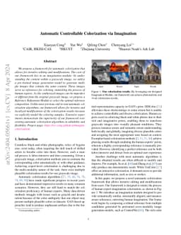 Automatic Controllable Colorization via Imagination