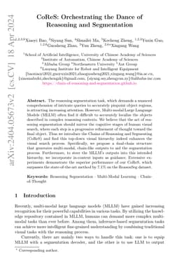 CoReS: Orchestrating the Dance of Reasoning and Segmentation