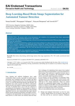 Deep Learning-Based Brain Image Segmentation for Automated Tumour
  Detection