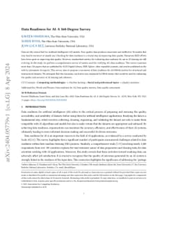 Data Readiness for AI: A 360-Degree Survey
