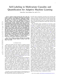Self-Labeling in Multivariate Causality and Quantification for Adaptive
  Machine Learning