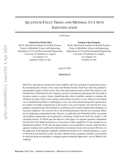 Quantum Fault Trees and Minimal Cut Sets Identification