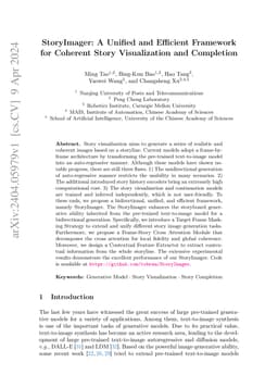 StoryImager: A Unified and Efficient Framework for Coherent Story
  Visualization and Completion