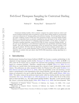Feel-Good Thompson Sampling for Contextual Dueling Bandits