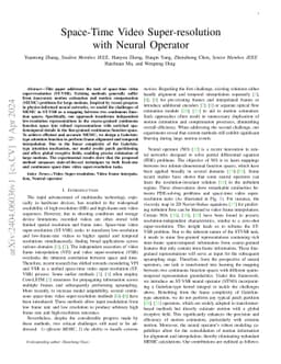 Space-Time Video Super-resolution with Neural Operator