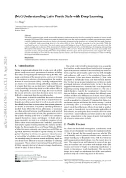 (Not) Understanding Latin Poetic Style with Deep Learning