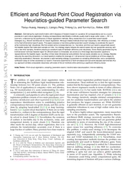 Efficient and Robust Point Cloud Registration via Heuristics-guided
  Parameter Search