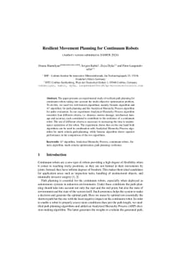 Resilient Movement Planning for Continuum Robots