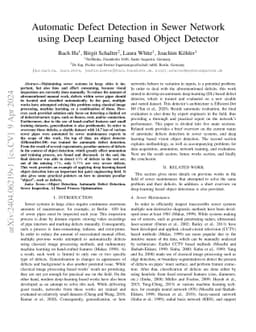 Automatic Defect Detection in Sewer Network Using Deep Learning Based
  Object Detector