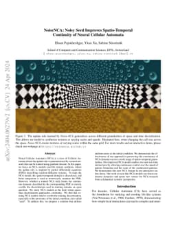 NoiseNCA: Noisy Seed Improves Spatio-Temporal Continuity of Neural
  Cellular Automata