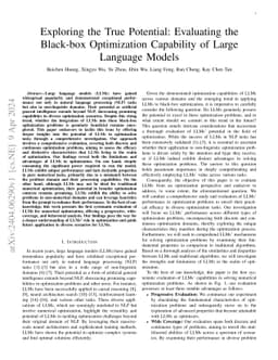 Exploring the True Potential: Evaluating the Black-box Optimization
  Capability of Large Language Models