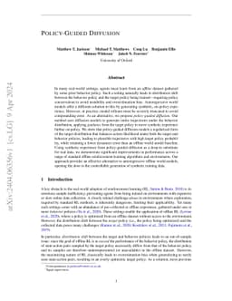 Policy-Guided Diffusion