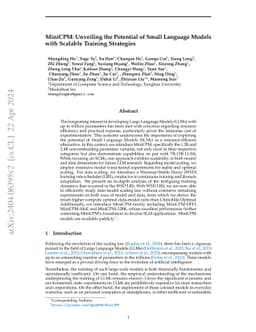 MiniCPM: Unveiling the Potential of Small Language Models with Scalable
  Training Strategies