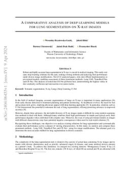 A comparative analysis of deep learning models for lung segmentation on
  X-ray images