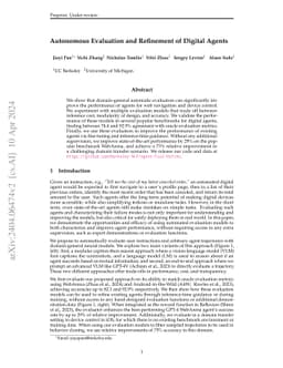 Autonomous Evaluation and Refinement of Digital Agents