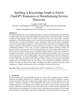 Building A Knowledge Graph to Enrich ChatGPT Responses in Manufacturing
  Service Discovery