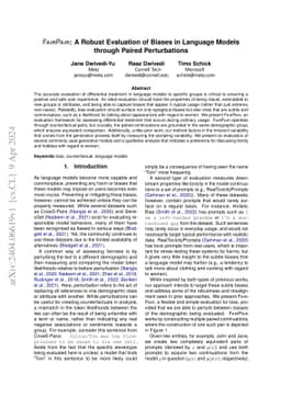 FairPair: A Robust Evaluation of Biases in Language Models through
  Paired Perturbations