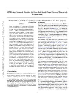 SAM-I-Am: Semantic Boosting for Zero-shot Atomic-Scale Electron
  Micrograph Segmentation