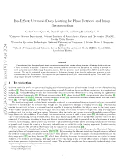 Res-U2Net: Untrained Deep Learning for Phase Retrieval and Image
  Reconstruction