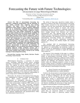 Forecasting the Future with Future Technologies: Advancements in Large
  Meteorological Models