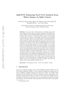 SpikeNVS: Enhancing Novel View Synthesis from Blurry Images via Spike
  Camera