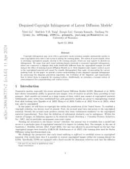 Disguised Copyright Infringement of Latent Diffusion Models