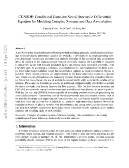 CGNSDE: Conditional Gaussian Neural Stochastic Differential Equation for
  Modeling Complex Systems and Data Assimilation