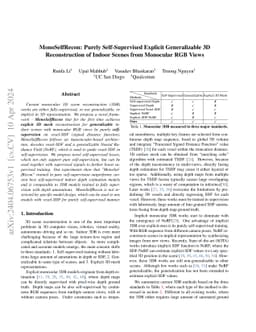 MonoSelfRecon: Purely Self-Supervised Explicit Generalizable 3D
  Reconstruction of Indoor Scenes from Monocular RGB Views