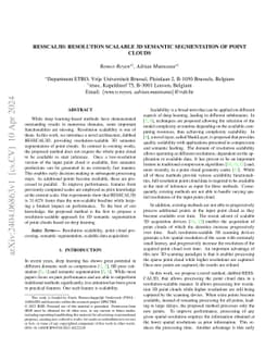 RESSCAL3D: Resolution Scalable 3D Semantic Segmentation of Point Clouds