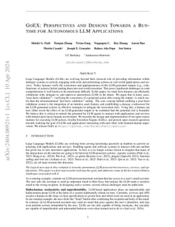 GoEX: Perspectives and Designs Towards a Runtime for Autonomous LLM
  Applications