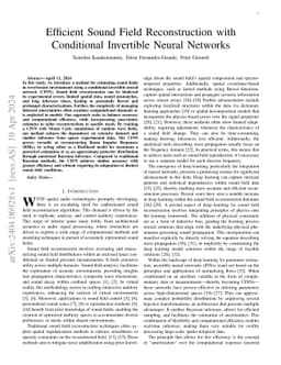 Efficient Sound Field Reconstruction with Conditional Invertible Neural
  Networks