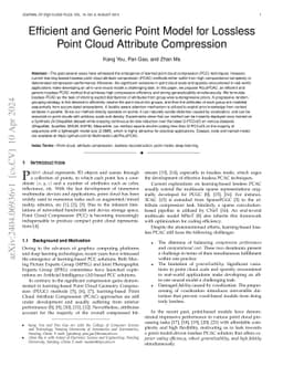 Efficient and Generic Point Model for Lossless Point Cloud Attribute
  Compression