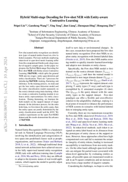 Hybrid Multi-stage Decoding for Few-shot NER with Entity-aware
  Contrastive Learning