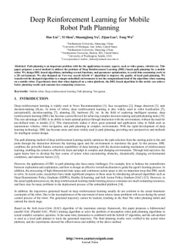 Deep Reinforcement Learning for Mobile Robot Path Planning