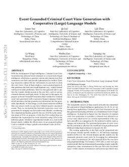 Event Grounded Criminal Court View Generation with Cooperative (Large)
  Language Models