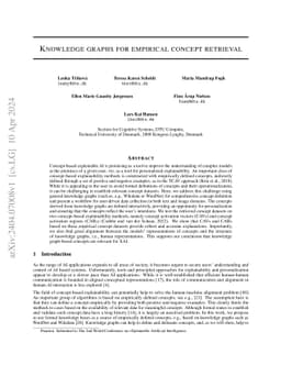 Knowledge graphs for empirical concept retrieval