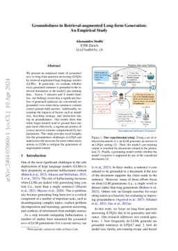 Groundedness in Retrieval-augmented Long-form Generation: An Empirical
  Study