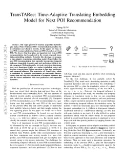 TransTARec: Time-Adaptive Translating Embedding Model for Next POI
  Recommendation