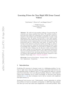 Fast Encoder-Based 3D from Casual Videos via Point Track Processing