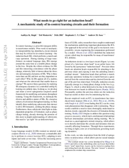 What needs to go right for an induction head? A mechanistic study of
  in-context learning circuits and their formation
