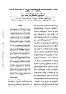 Towards Robustness of Text-to-Visualization Translation against Lexical
  and Phrasal Variability
