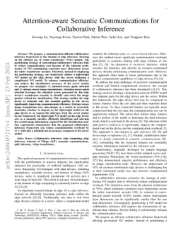 Attention-aware Semantic Communications for Collaborative Inference